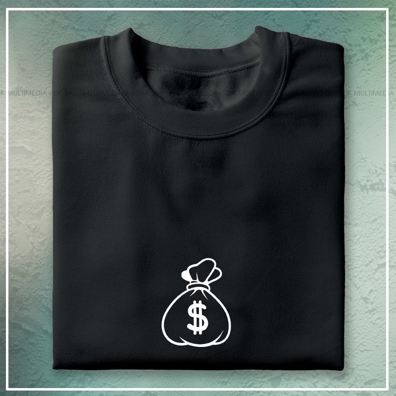 Money bag Tshirt Aesthetic minimalist Statement Tees unisex high