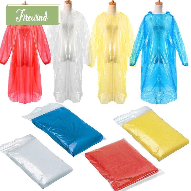 FIRE Rain Coat Hood Disposable Poncho 