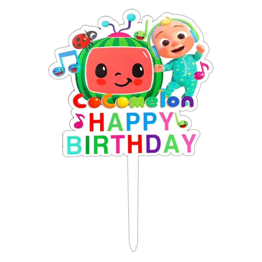 Cocomelon Cake Topper For Birthday Party Happy Birthday