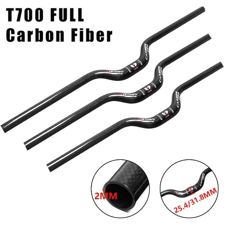 TEMANI Bike Handlebar Swallowshaped Full Carbon Fiber MTB Handlebar 31
