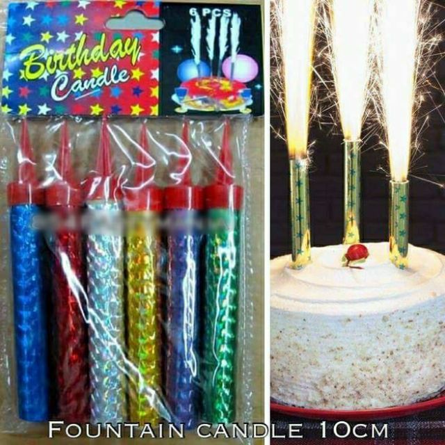 6pcs /pack birthday sparkling candle fountain party needs decorations