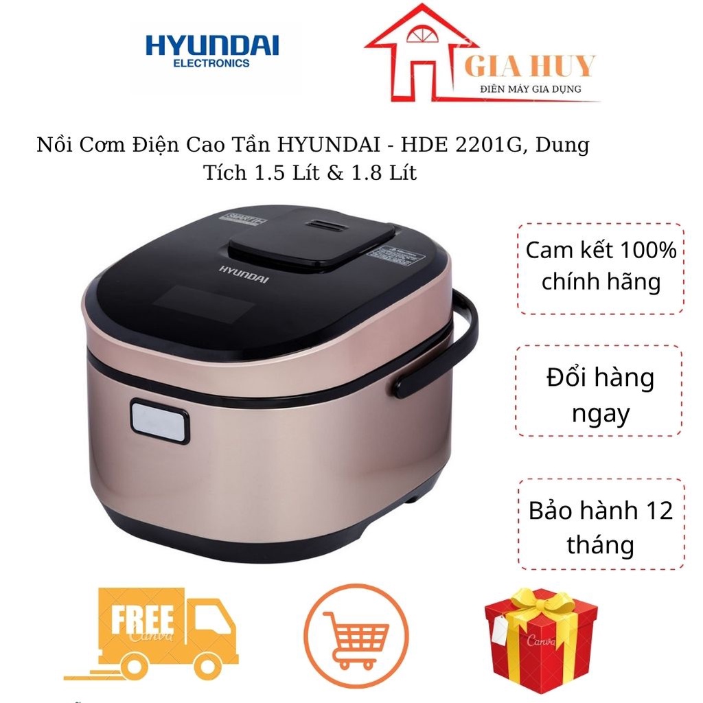 Hyundai High Frequency Electric Rice Cooker HDE 2201G, Genuine Home