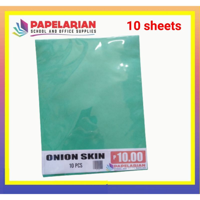 ONION SKIN PAPER COLOR GREEN PACK BY 10SHEETS Shopee Philippines
