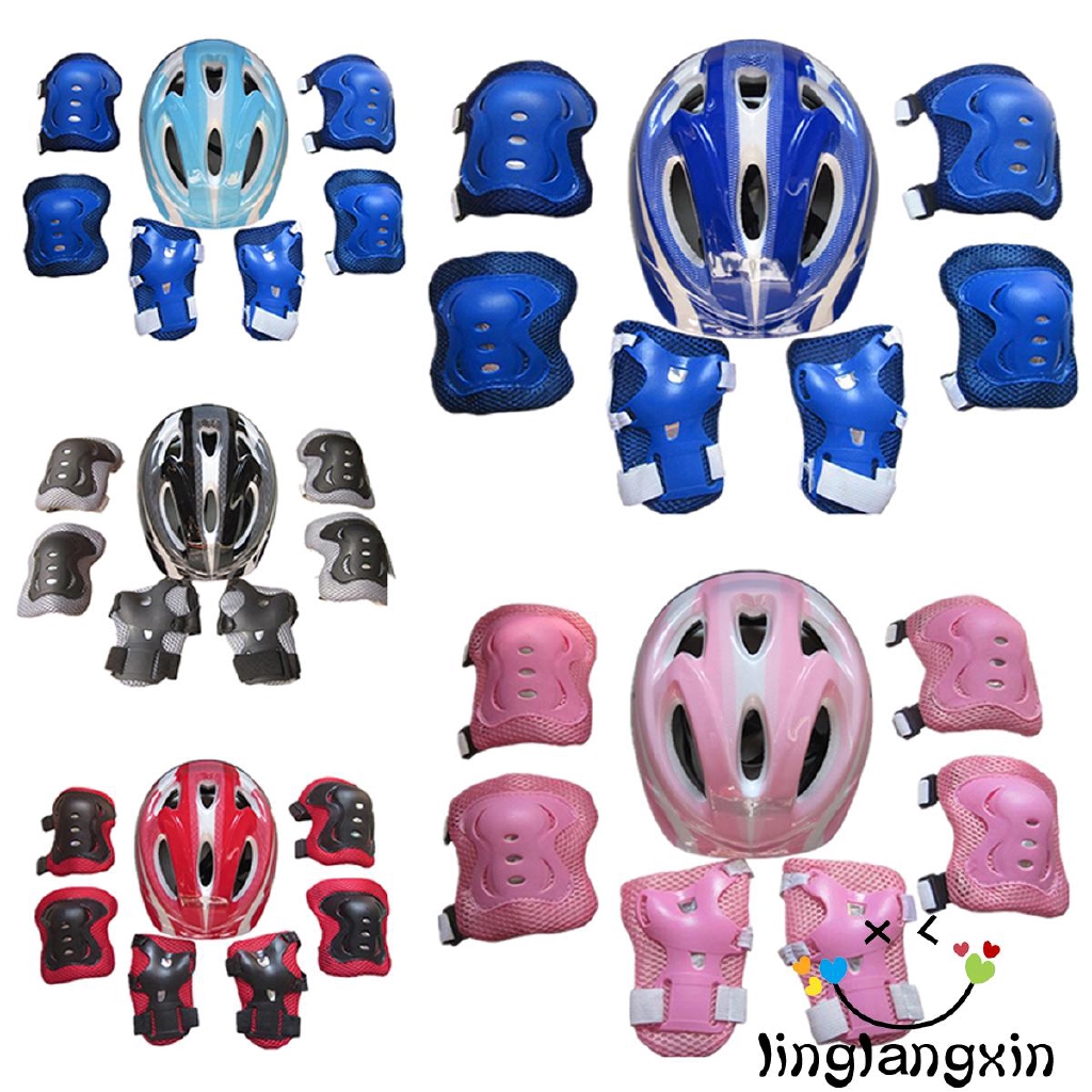 helmet and knee pad set