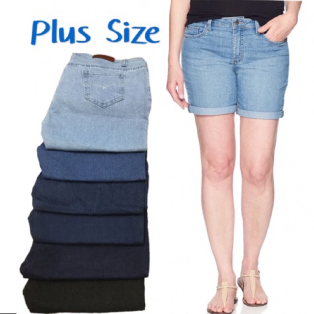 plus size denim capri