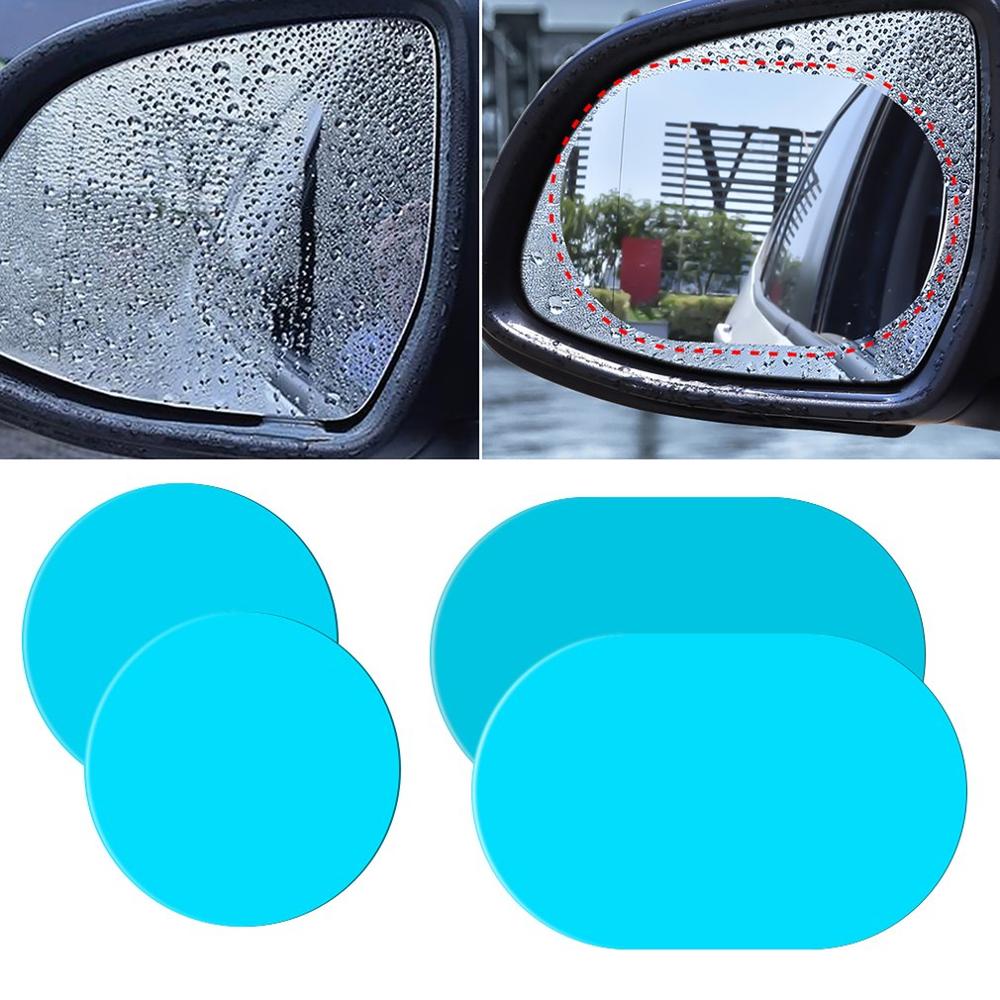 Car Rearview Mirror Rain Film Reversing Mirror AntiFog Stick Glass Waterproof Film Universal