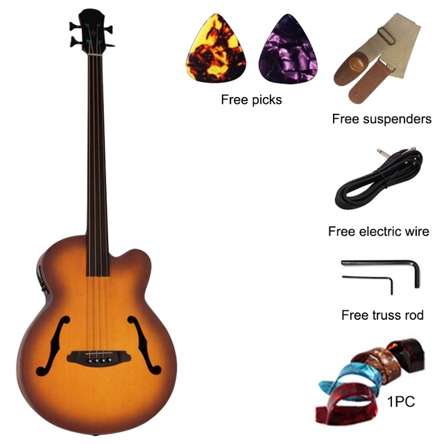 Fretless Acoustic Bass Guitar