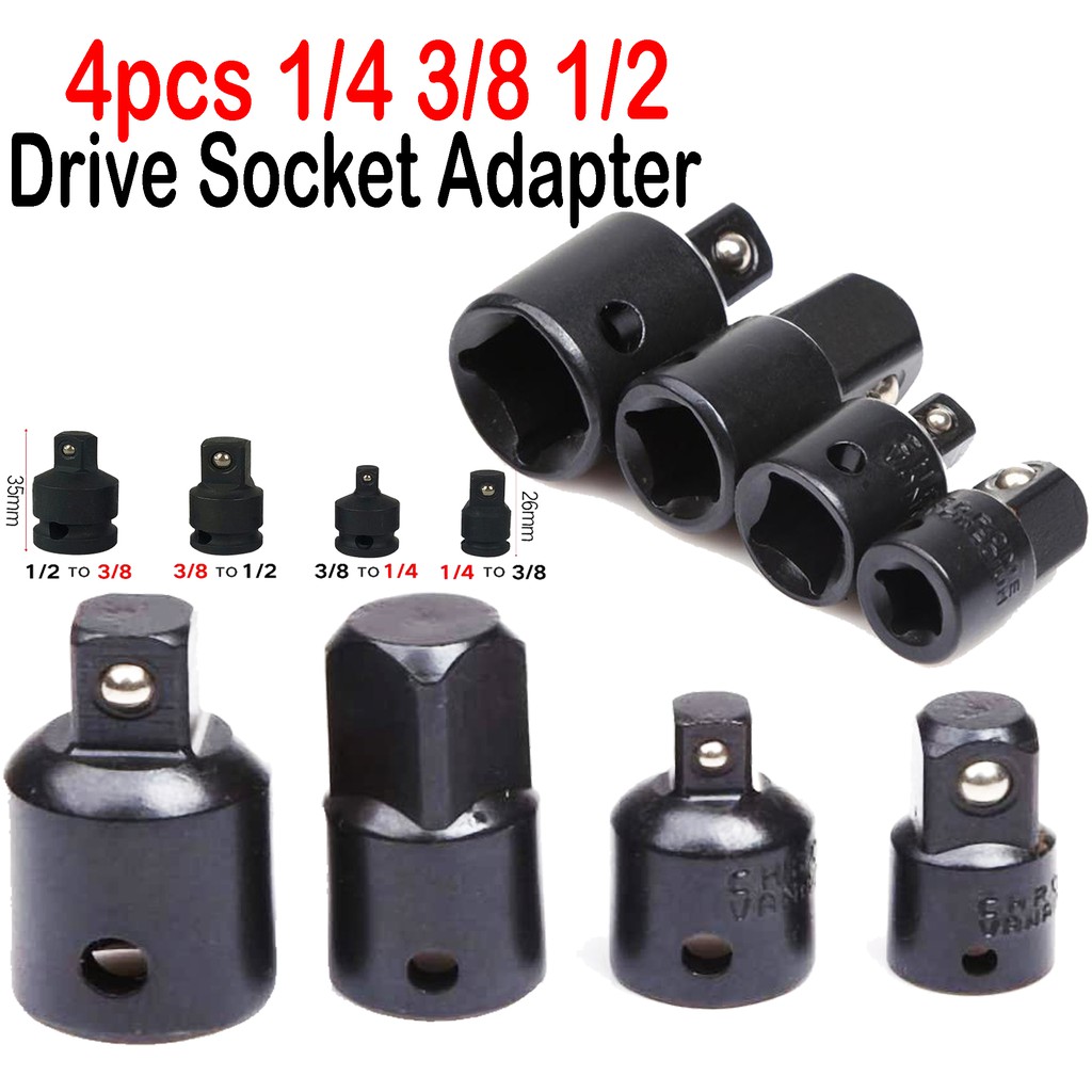 4pcs-1-4-3-8-1-2-drive-socket-adapter-converter-reducer-air-impact