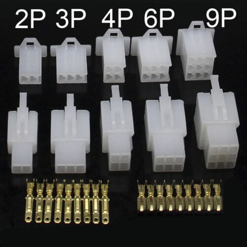 2.8mm 2/3/4/6/9 Way Pin Connector Plug And Socket Kits Male + Female