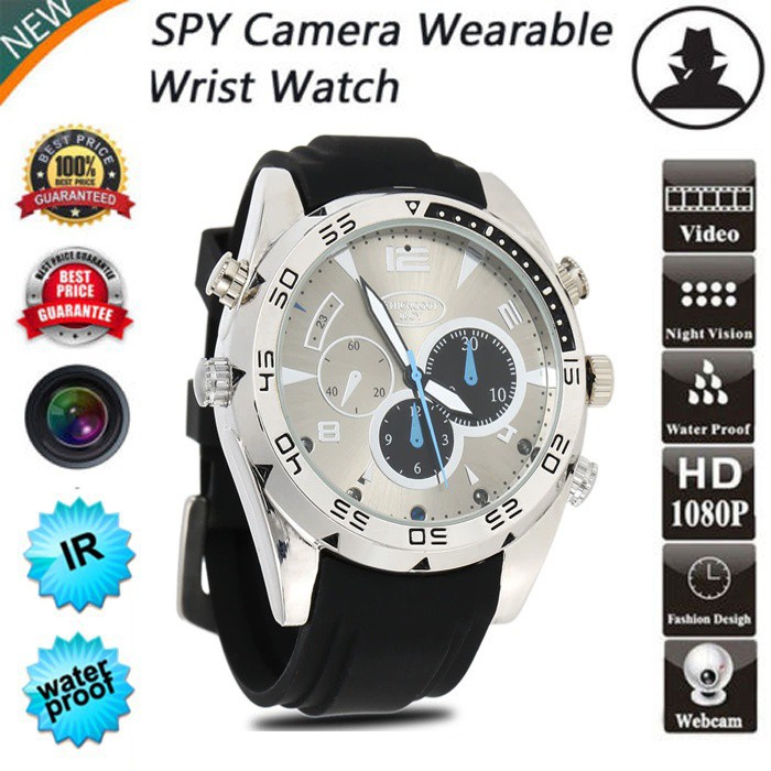 Plantation shoes Airlines 32GB Waterproof Full HD 1080P SPY Watch Camera Night Vision Mini video  recorder | Shopee Philippines