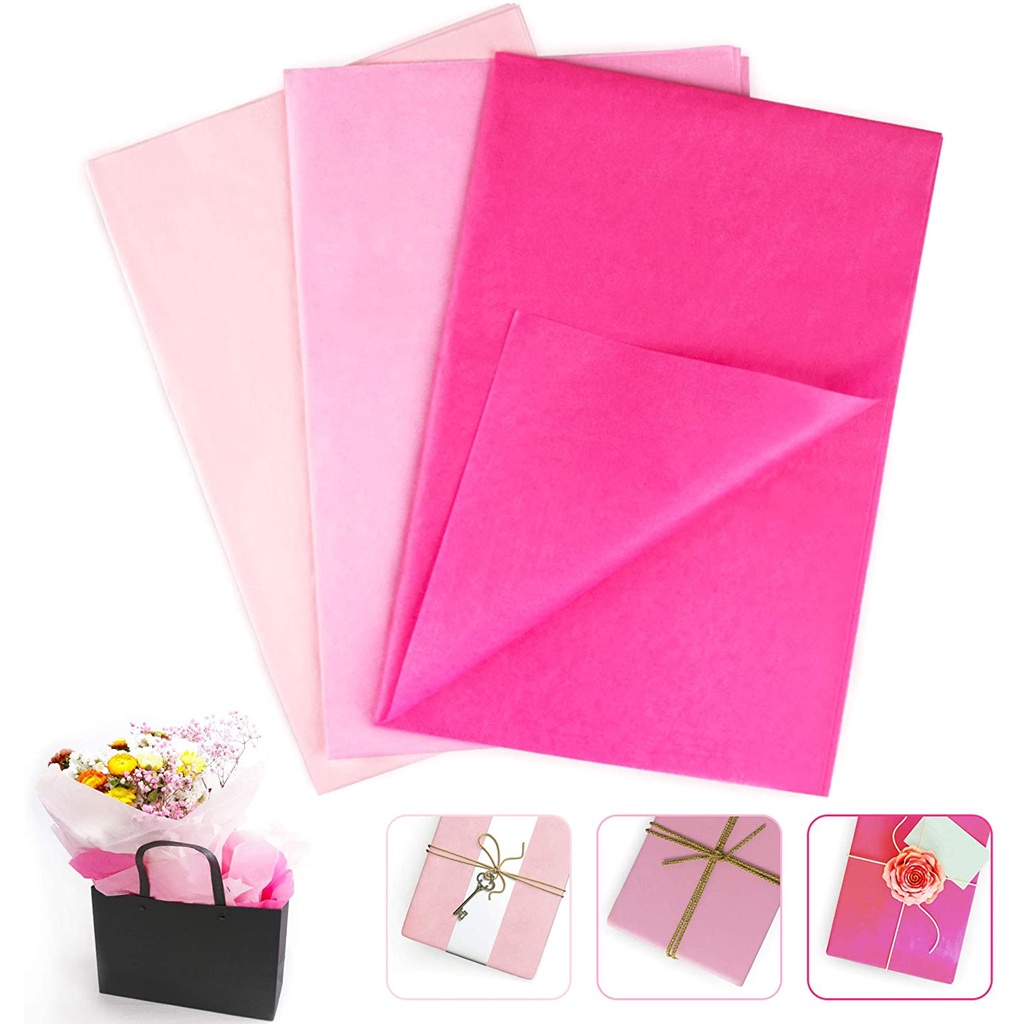 5 Sheets Assorted Pink Tissue Paper Bulk,Gift Wrapping Tissue Paper 29.