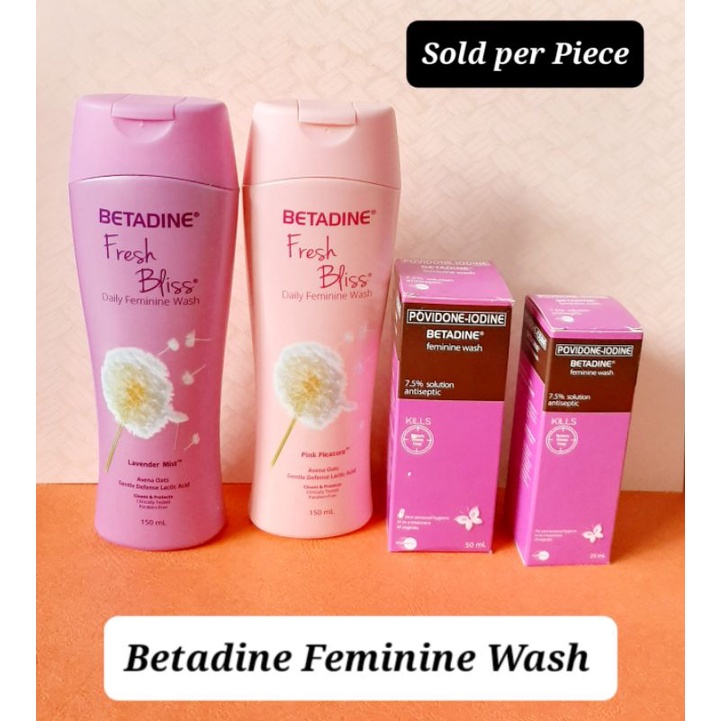 Povidone Iodine Betadine Feminine Wash 25ml, 50mL,100mL Shopee