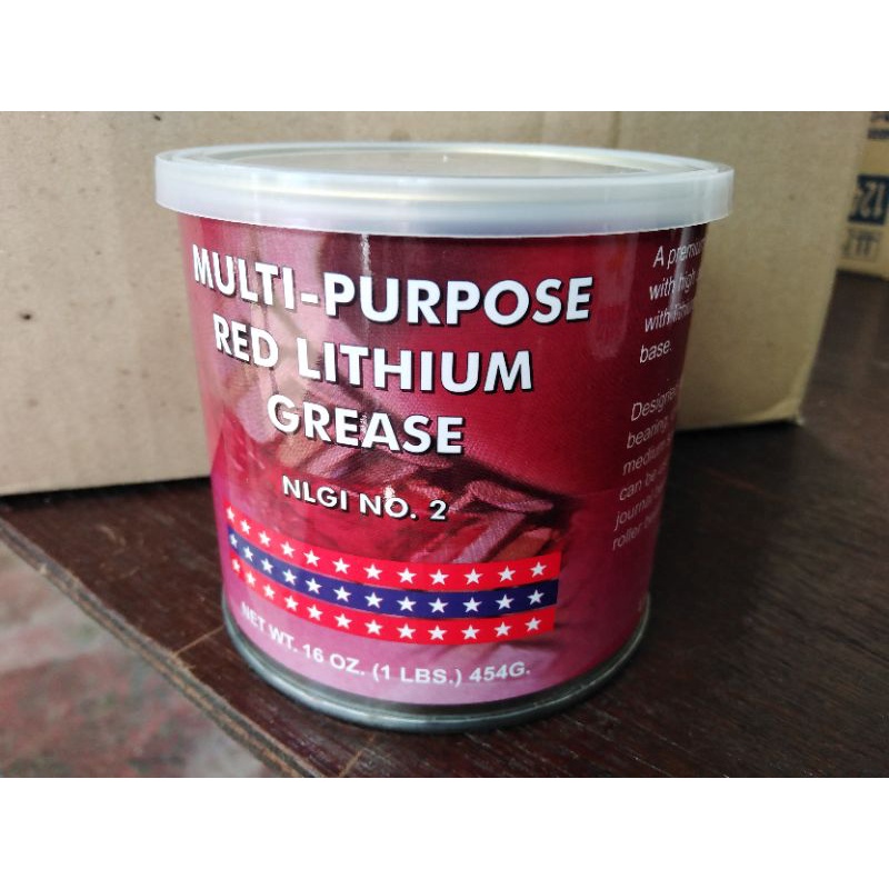 Multi Purpose Red Lithium Grease NLGI No. 2 Made in USA (454 grams