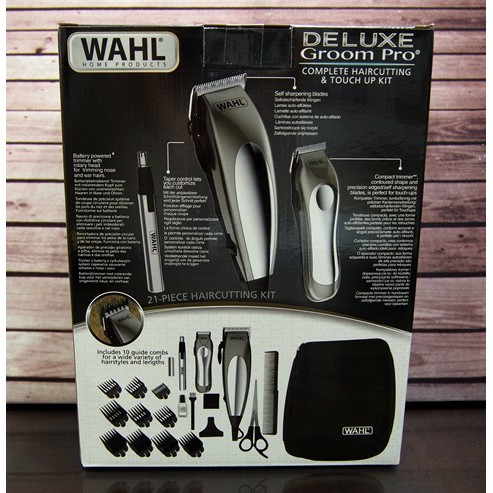 wahl deluxe hair cutting kit with corded clippers and wireless trimmer