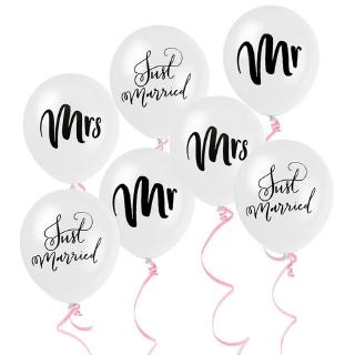 10PCS 10inch Mr Mrs Just Married Latex Balloons Bride Printed Helium Balloon #2