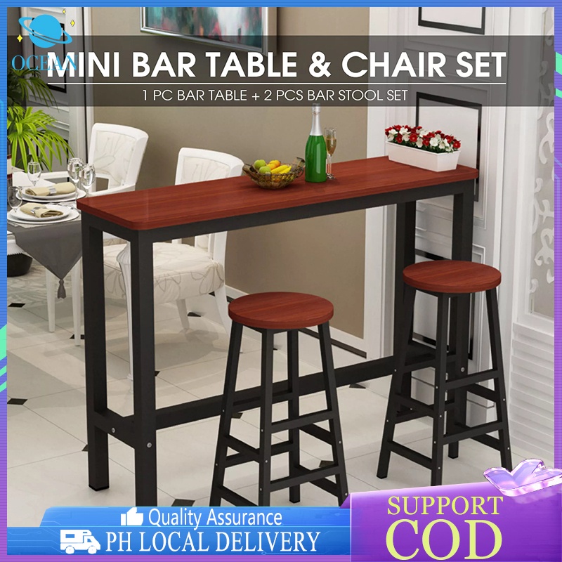 Bar Table And Chair Combination Mini Bar Table + 2 Chairs Set Shopee