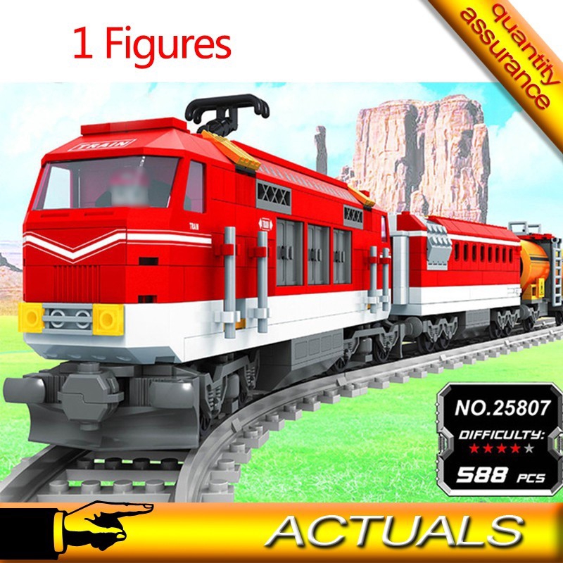 AUSINI Train with Track Building Blocks 