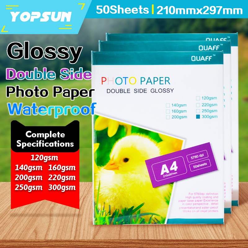 500 sheet A4 Double Sides High Glossy 140Gsm Inkjet Paper  Photo Paper Uinkit 