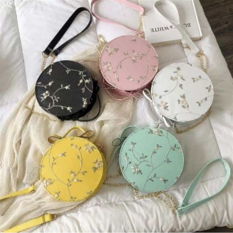 White Round Sling Bag Shopee Philippines