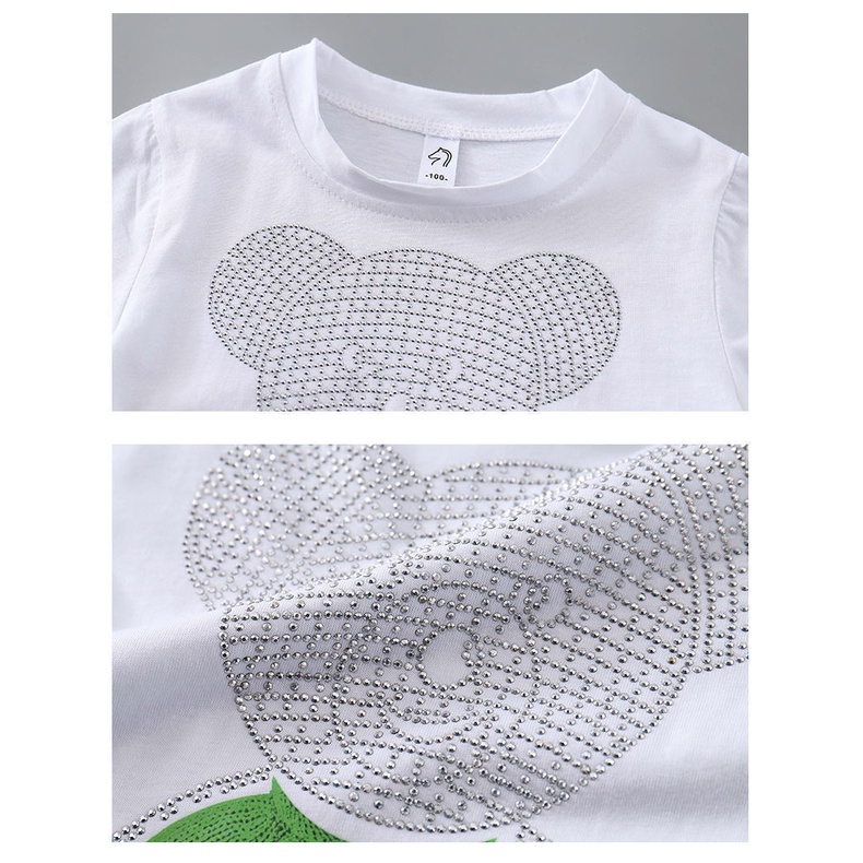 2022 New Style Girls Summer Suit Short-Sleeved Two-Piece T-Shirt+Pants Suitable For 3-5-8-10-12-13 Years Old Clothes