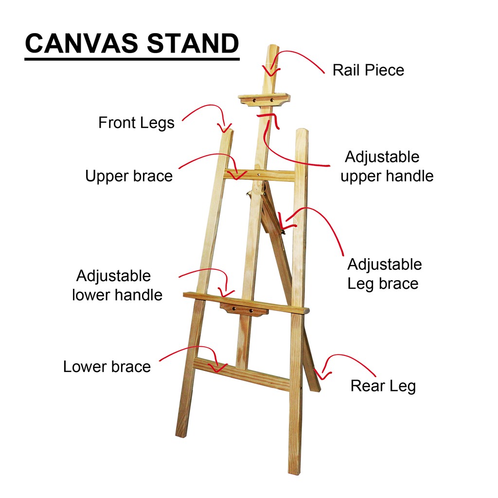 Easel Stand Large Wooden Canvas Painting Supply Shopee Philippines