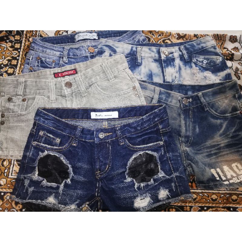 blue jean short set