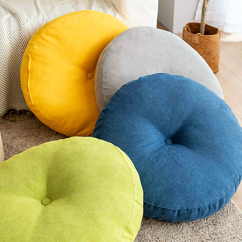 Japanese Round Floor Cushion Seat Cushion Soft Breathable Tatami Chair
