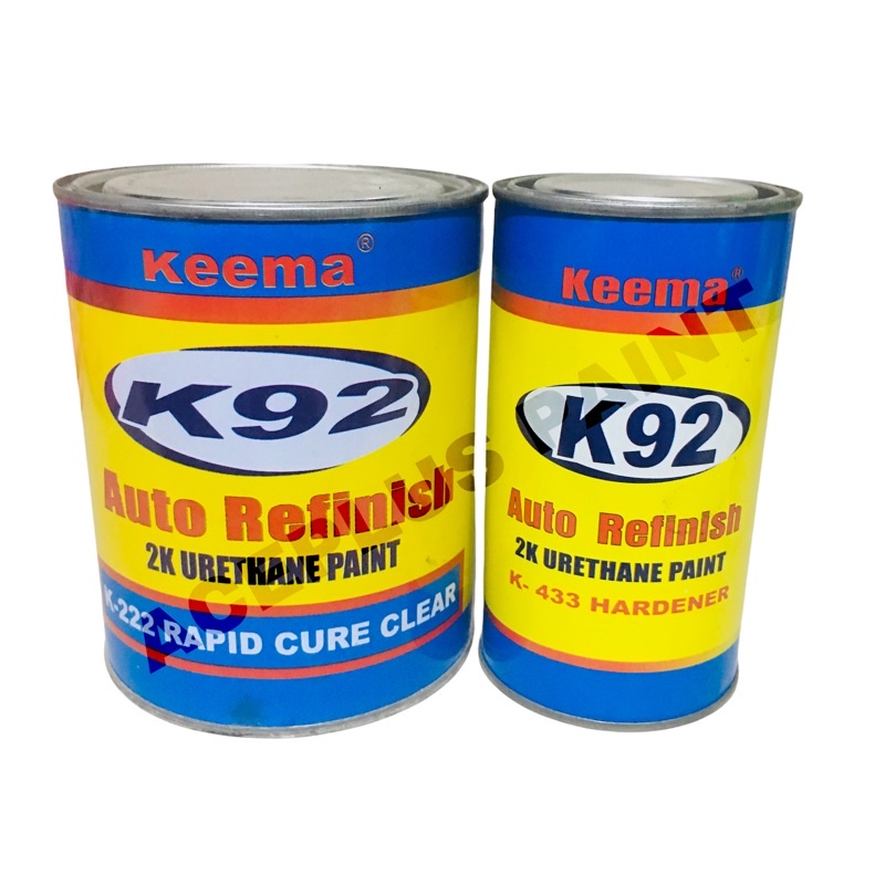 Keema K92 Auto Refinish 2k Urethane Rapid Cure Clear w/ hardener (1L
