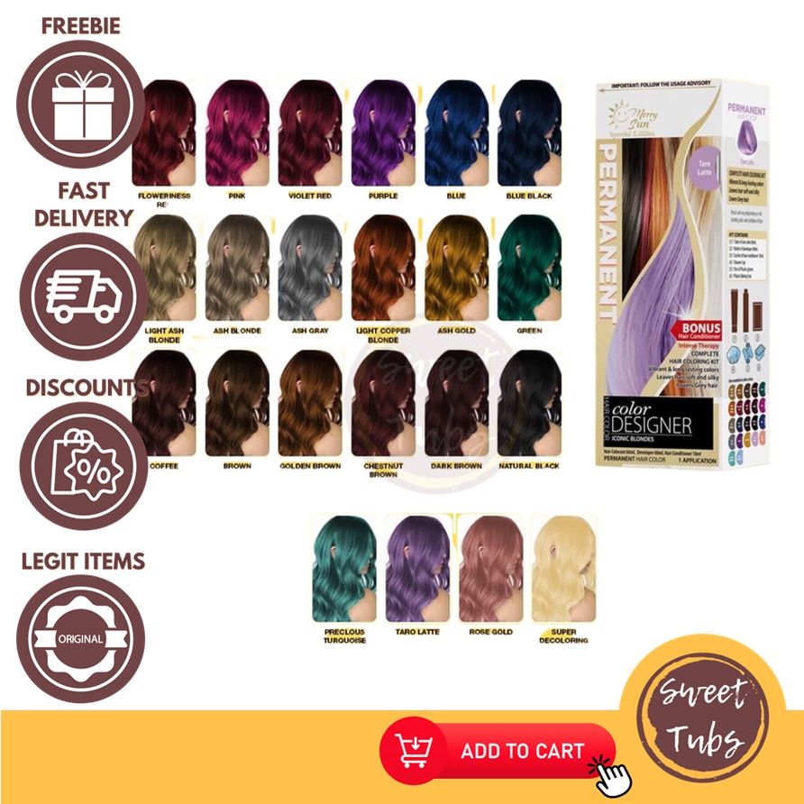 MerrySun Permanent Hair Color Designer Iconic Blondes Shopee Philippines