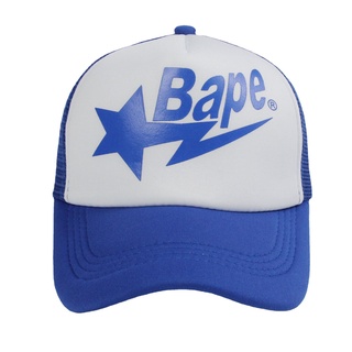 Bape letter printing mesh cap men's fashion outdoor shade trucker cap women's baseball cap