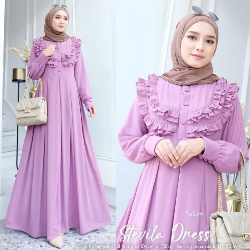 Stevilla Robe Dress Ceruti Babydoll Latest Muslim Women's Fashion ...