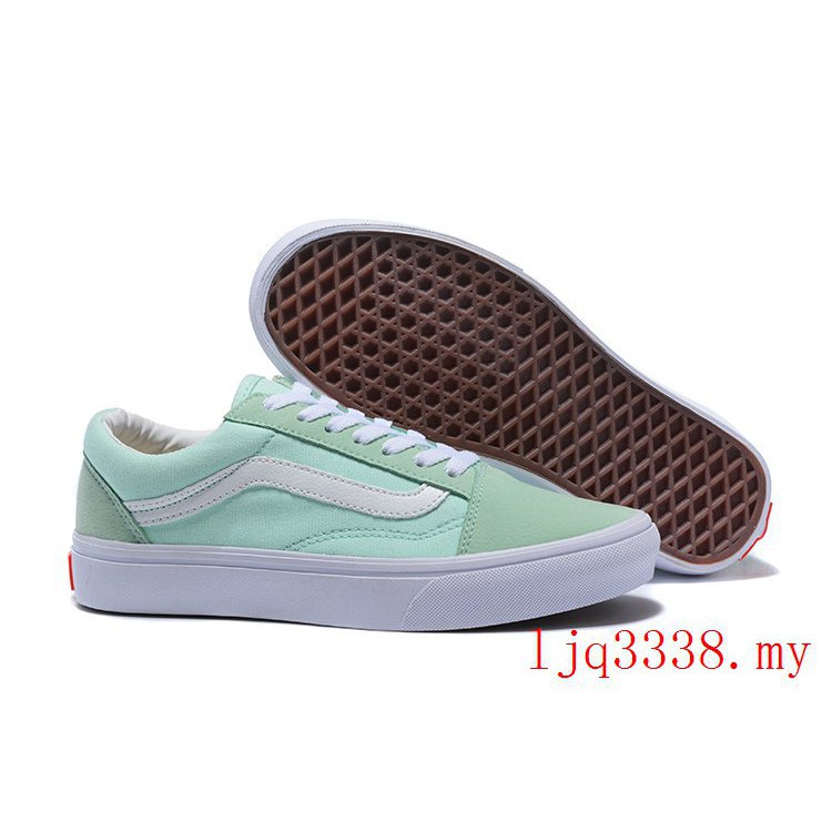 vans old skool light green