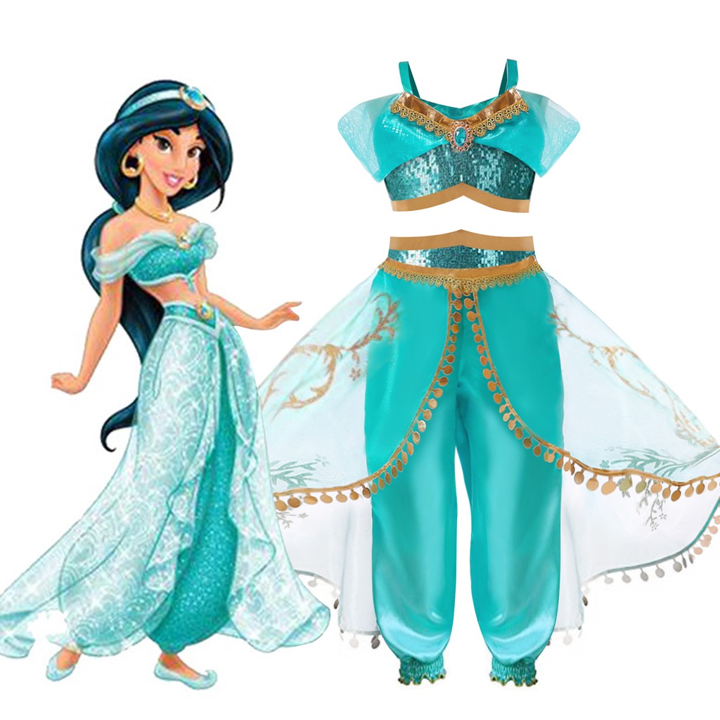 Princess Jasmine Costume Dress Up Outfit Disney Aladdin Kiddie Majigs
