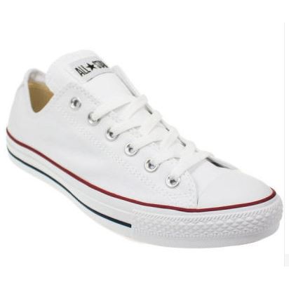 men's white low top converse