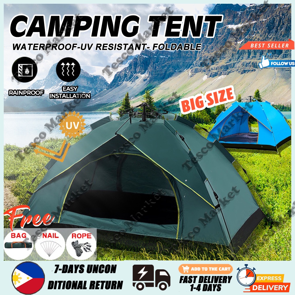Tent 34 Persons Pop up Waterproof Automatic Tent Outdoor Foldable Dome