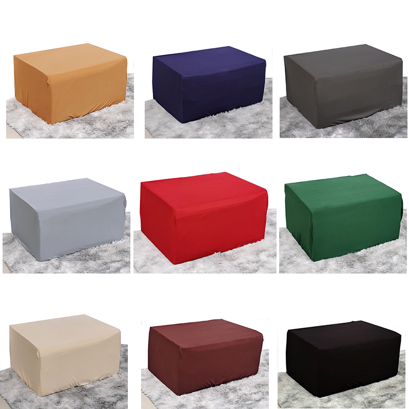 Foot Stool Cover Ottoman, Faux Leather Ottoman Cover