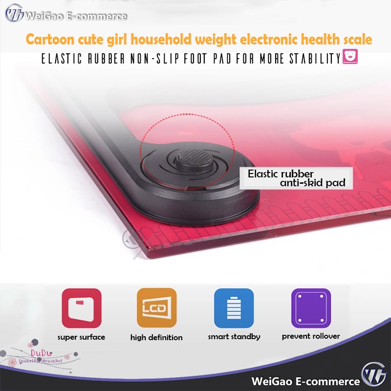 Cartoon cute girl household weight scale electronic health scale