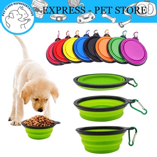 Portable Outdoor Pet Folding Bowl Environmentally Friendly Silicone Pet Bowl Cat and Dog Universal