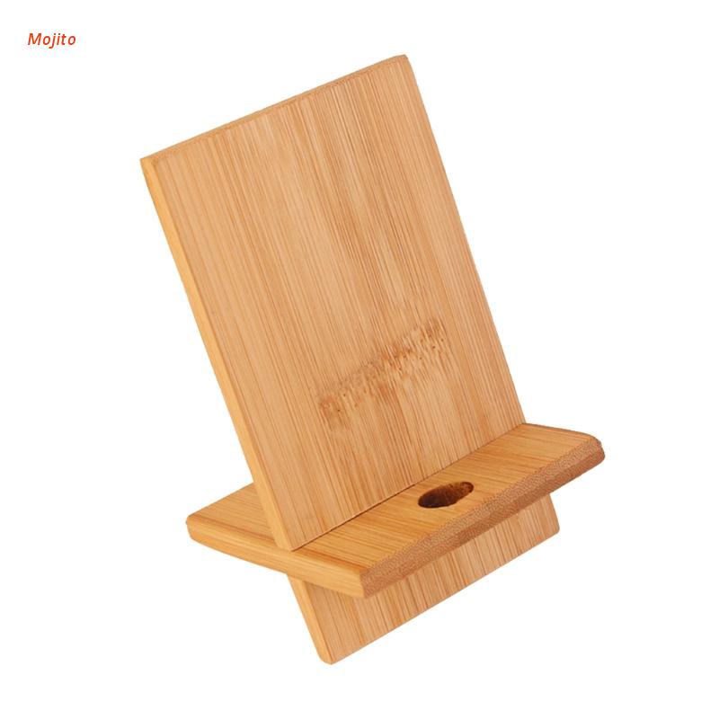 Mojito Creative Bamboo Cell Phone Stand Desktop Phone Holder Cradle
