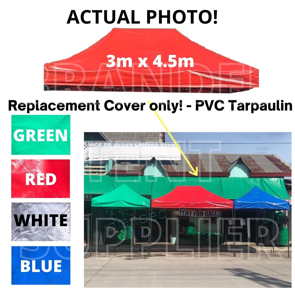 3m x 4.5m TENT REPLACEMENT "COVER ONLY" for Retractable Tent PVC