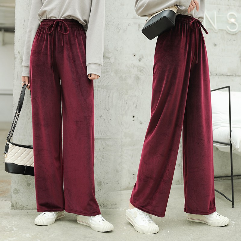 high waisted velvet pants