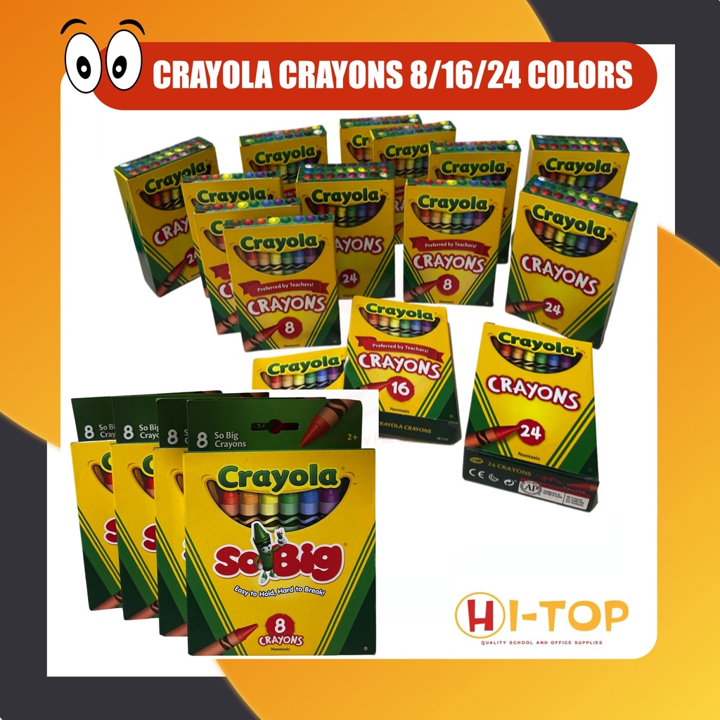 crayola 8 16 24 & SO BIG Crayons NonToxic Crayons Arts & Crafts