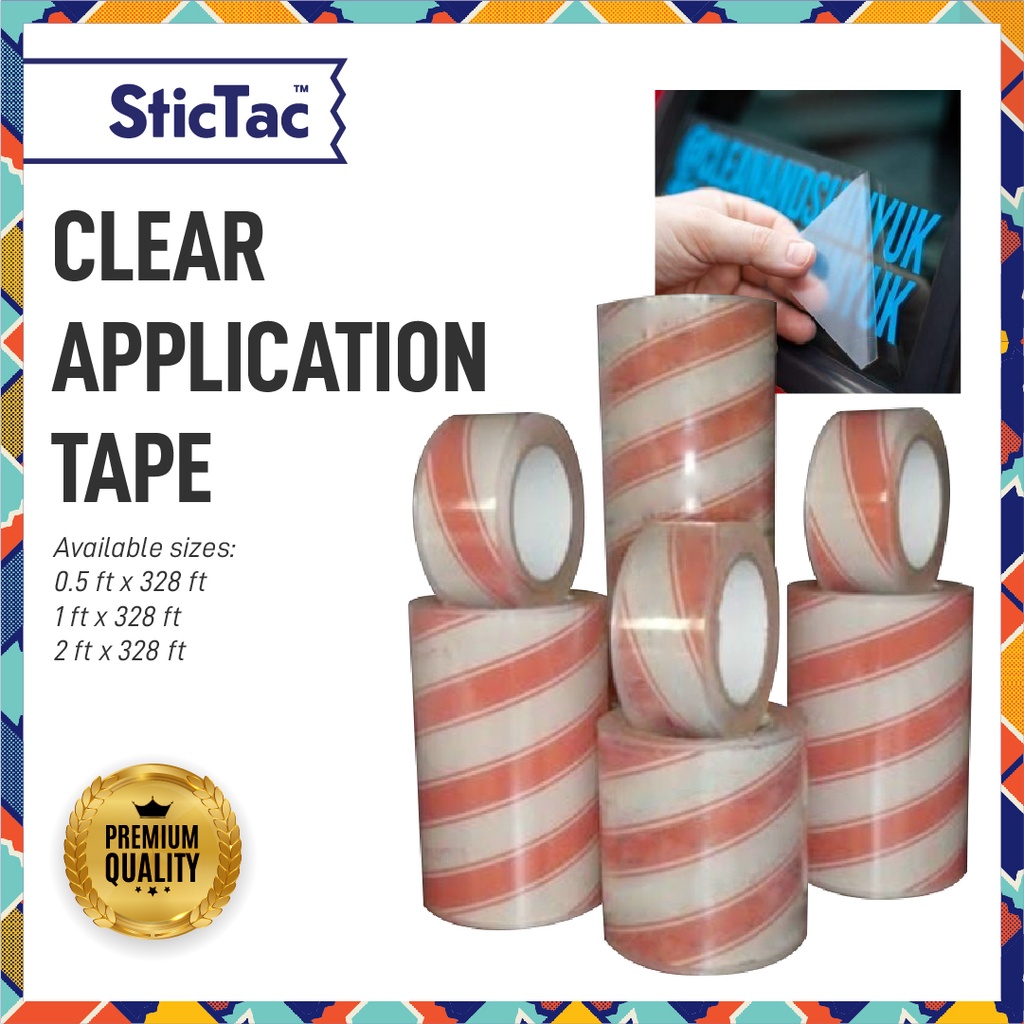 TRANSFER TAPE CAR STICKER DECAL APPLICATION SIGNAGE VINYL CLEAR PAPER