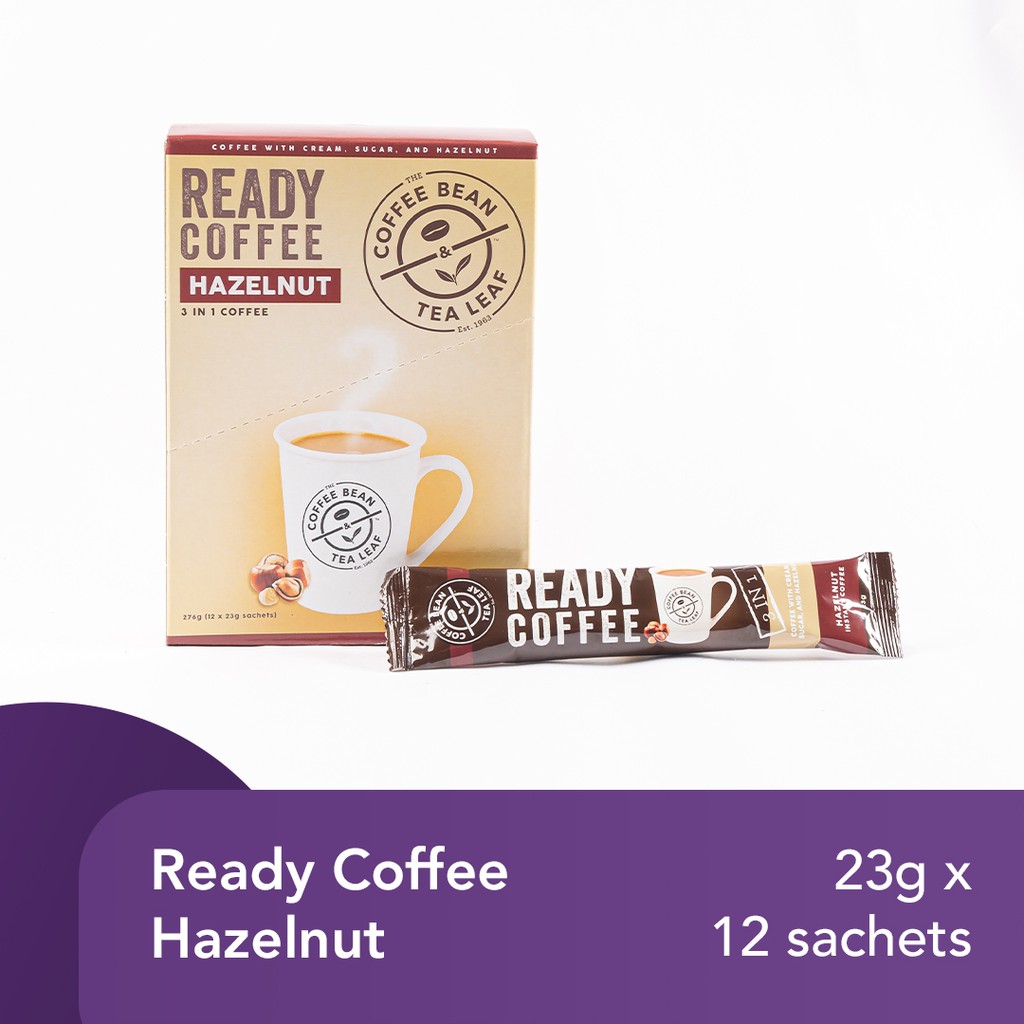 The Coffee Bean & Tea Leaf® Ready Coffee 3in1 Hazelnut 23g x 12 sachets