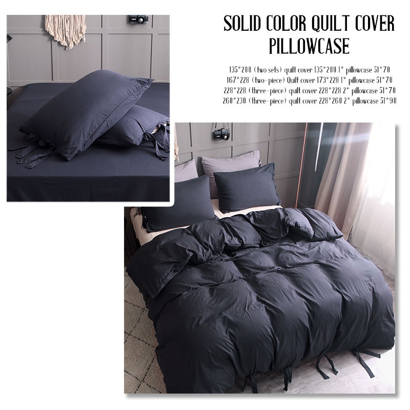 Lace Cotton Quilt Bed Cover Two Three Sets Black Bedding Sets Navy