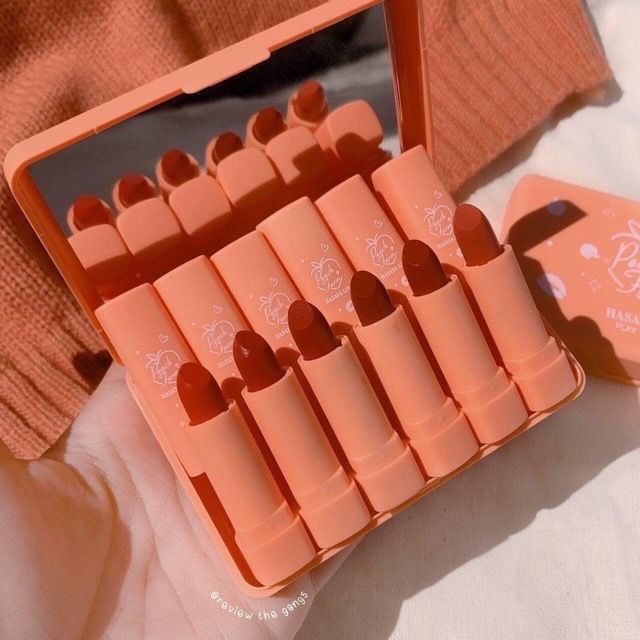 Hasaya girl peach farm matte Lipstick 6in1 set Shopee Philippines