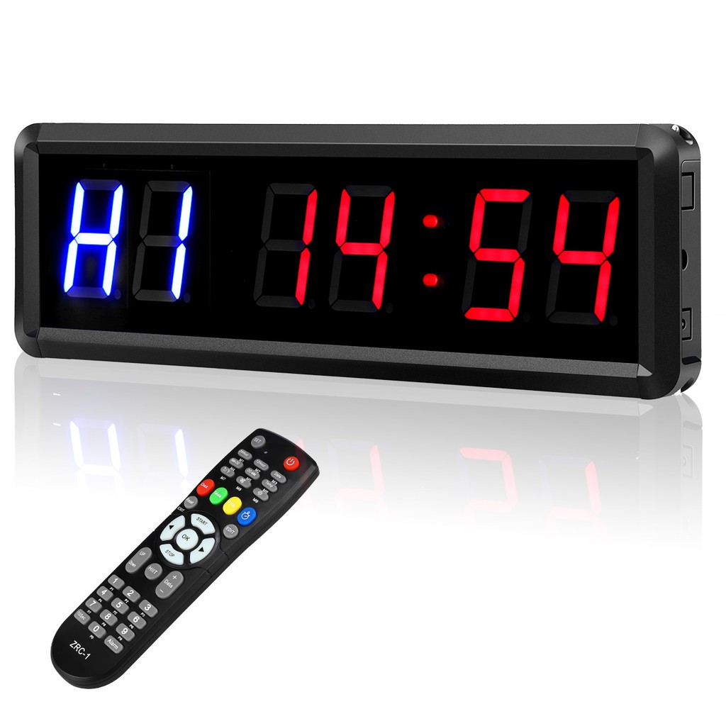 Details about   BTBSIGN LED Interval Timer Count Down/Up Clock Stopwatch with Remote Gym Fitness 