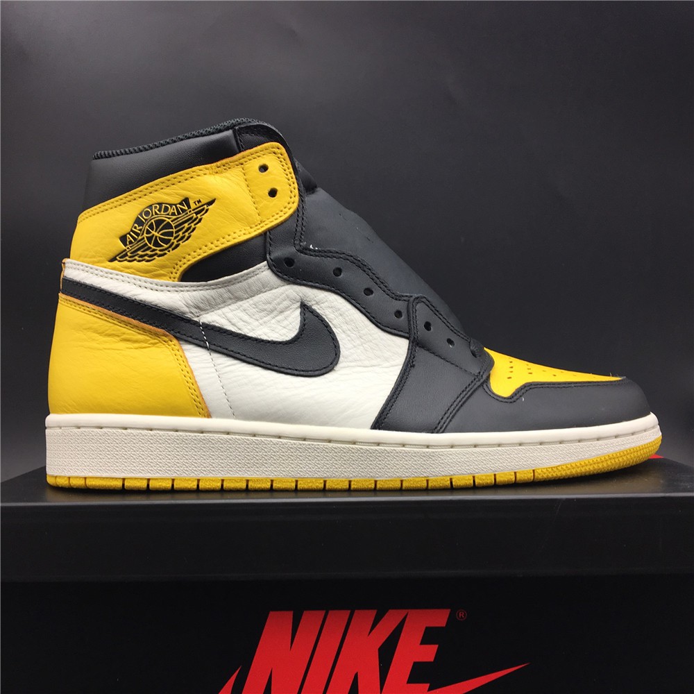 black and yellow jordan 1