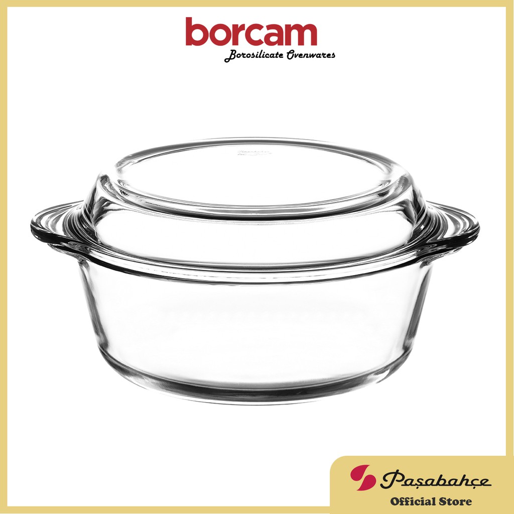Borcam Round Glass Casserole With Cover 3000cc 59013 Shopee Philippines