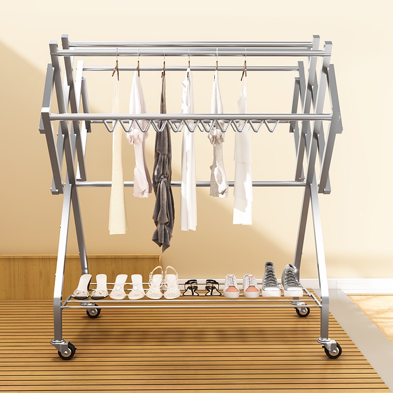 Drying Rack clothes hanger rack clothes rack heavy duty With wheels for